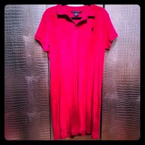 Ralph Lauren Women's Asymmetrical Jersey Dress Pink Size 12